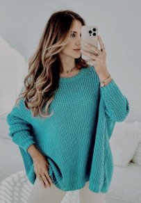 Ženski ohlapen pulover K88317 