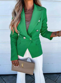 Ženski eleganten suknjič s podlogo 6393 zelena